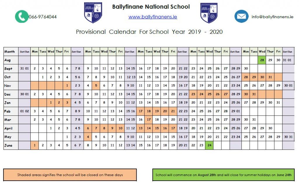 Calendar 201920